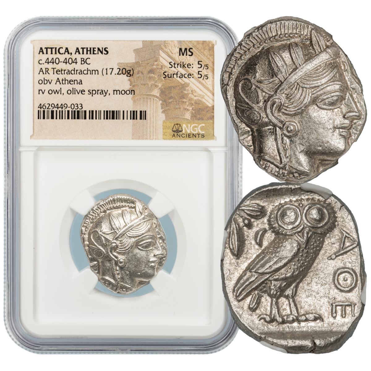 Athenian 'Owl' Tetradrachm coin Graphite mold 