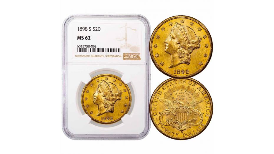 1898-S Liberty Head Gold Double Eagle NGC/PCGS MS62