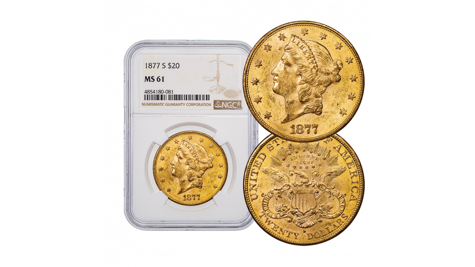 1877-S Gold Double Eagle MS61