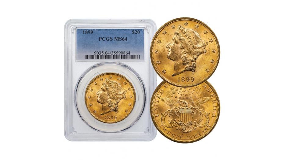 1899-P Liberty Head Gold Double Eagle MS64