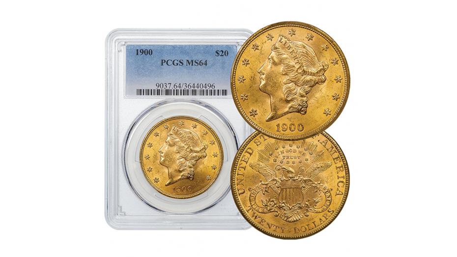 1900-P Gold Double Eagle MS64