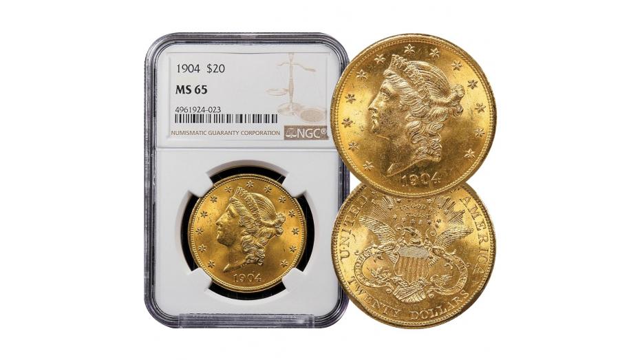 1904-P Liberty Head Gold Double Eagle MS65