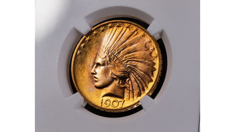 1907 Rolled Edge Indian Head Gold Eagle NGC MS67+ Star 