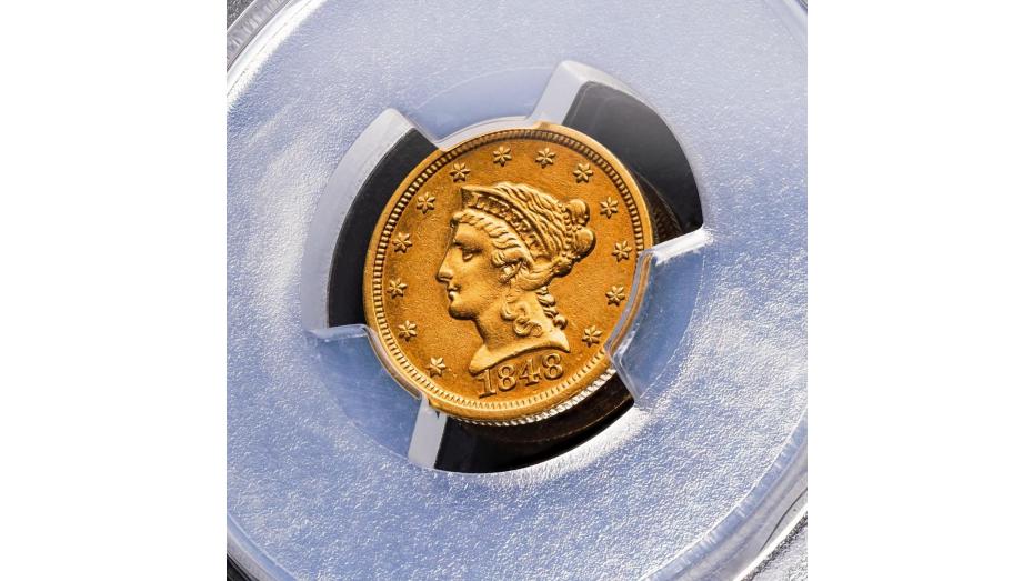 $2.5 1848-P CAL. Liberty Head Gold Quarter Eagle PCGS AU50