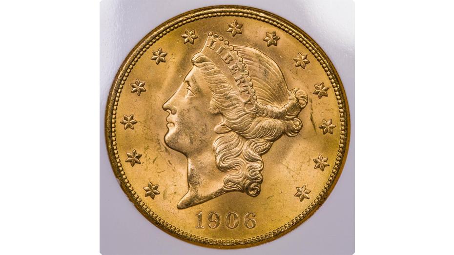 $20 1906-S Liberty Head Gold Double Eagle NGC MS65