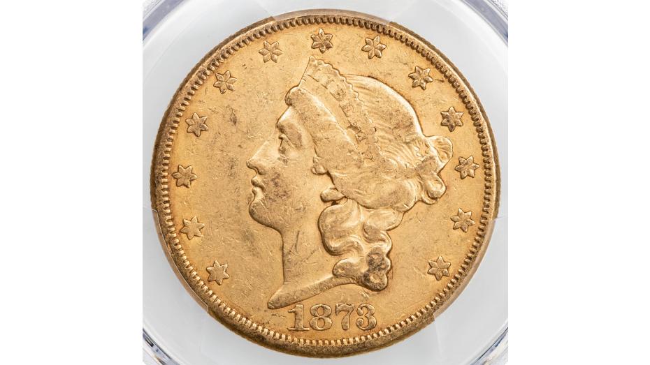 1873-CC Liberty Head Gold Double Eagle VF30