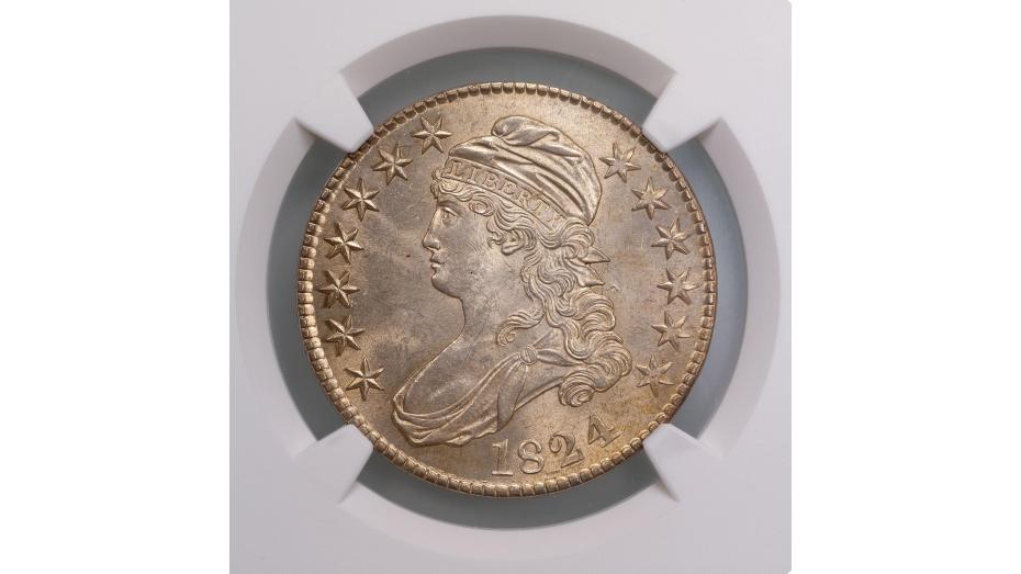 1824 Capped Bust Half Dollar NGC MS65