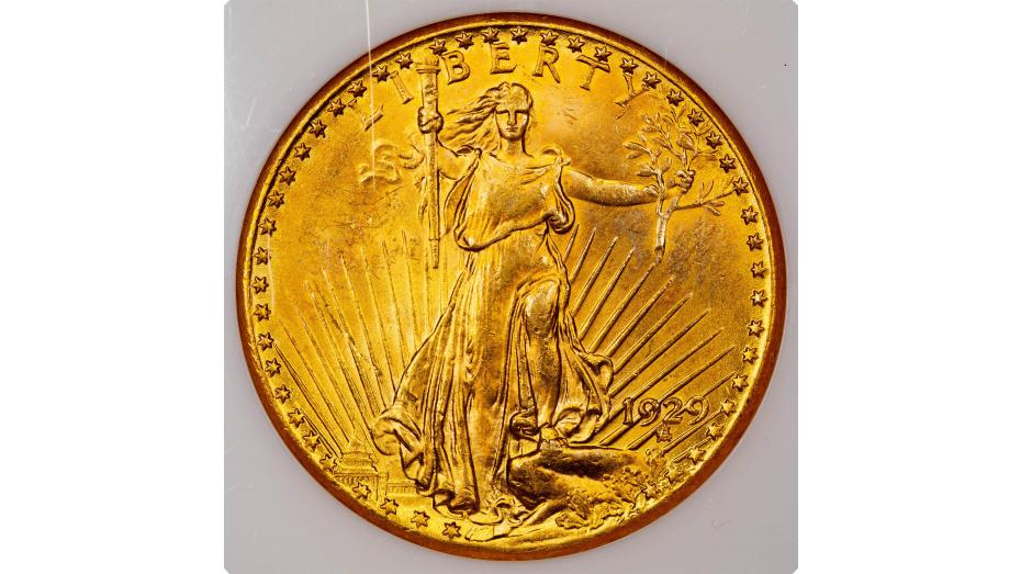 1929-P Saint-Gaudens Gold Double Eagle MS64