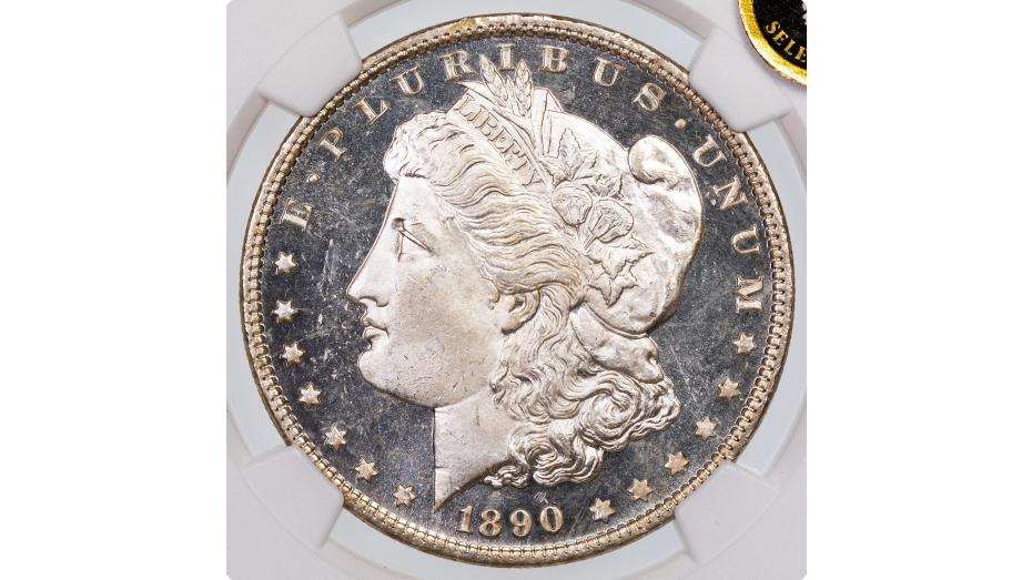 1890-P Everest Morgan Dollar NGC MS65+ DPL
