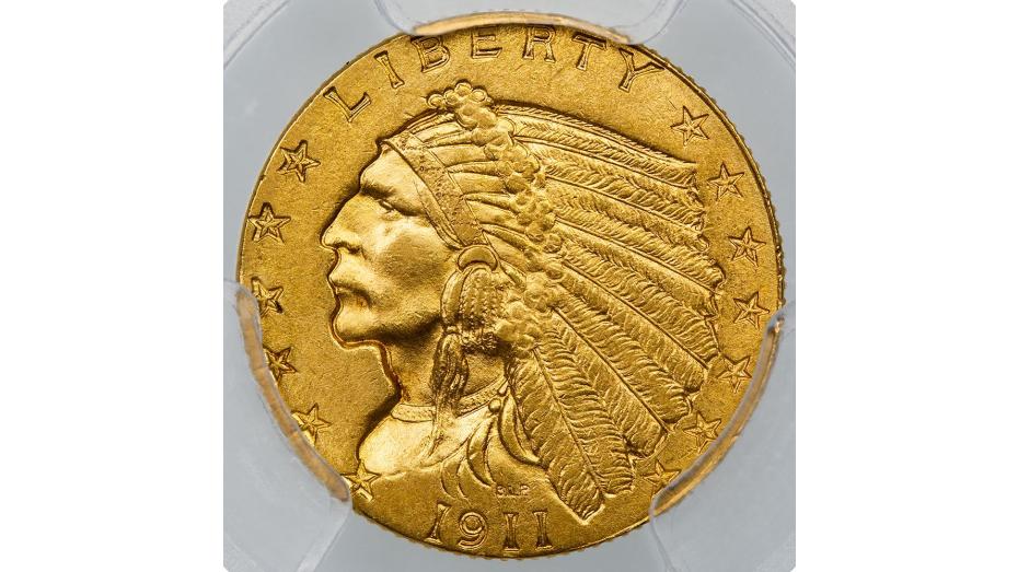 1911-D Indian Head Quarter Eagle MS63