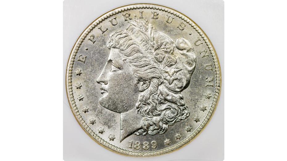 1889-CC Morgan Dollar AU58