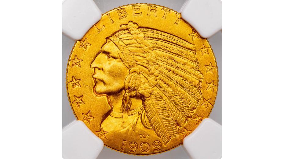 1909-O Indian Head Gold Half Eagle NGC MS64