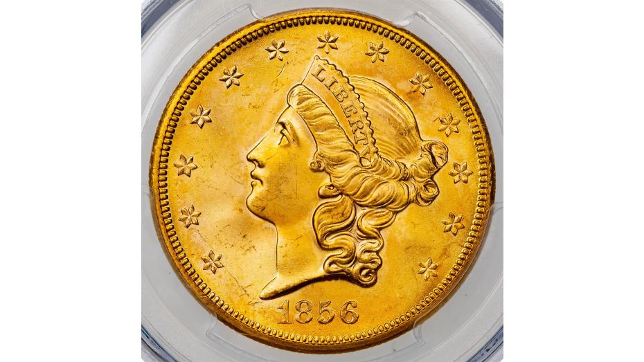 1856-S SSCA Liberty Head Gold Double Eagle PCGS MS65