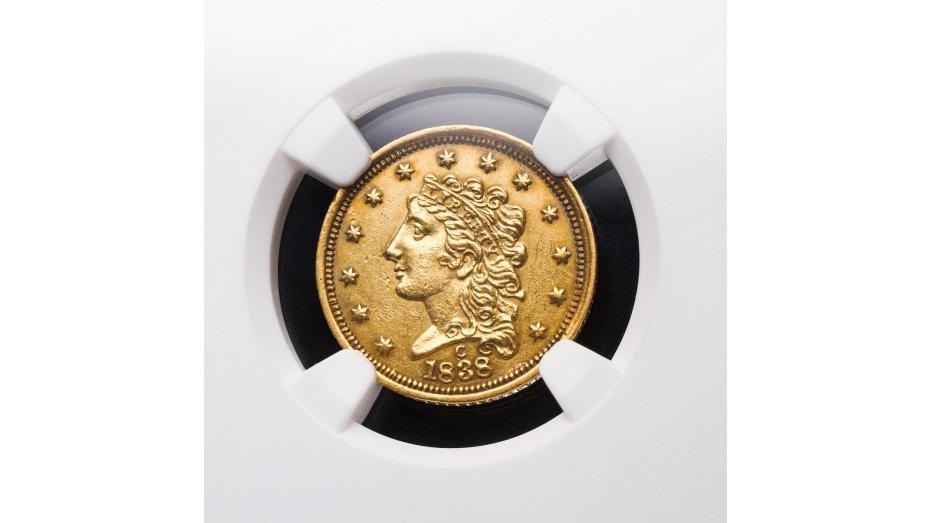 1838-C Classic Head Gold Quarter Eagle NGC/PCGS AU55