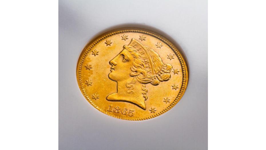 1865-S Liberty Head Gold Half Eagle NGC/PCGS MS61