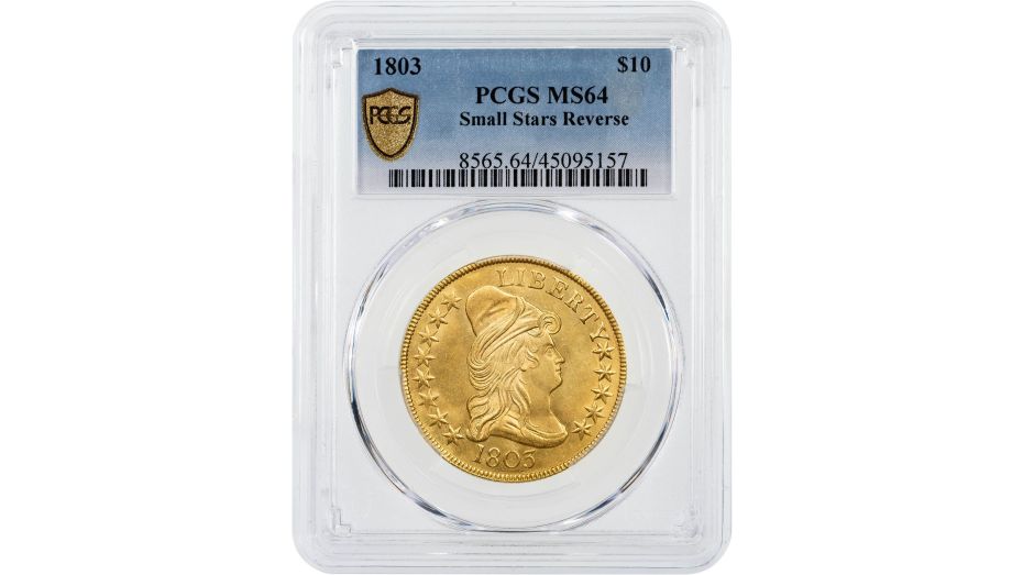$10 1803 Small Stars Reverse Capped Bust Gold Eagle PCGS MS64 