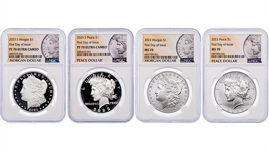 Breaking News! 2023 Morgan and Peace Dollar 4 Coin Sets are in Stock!