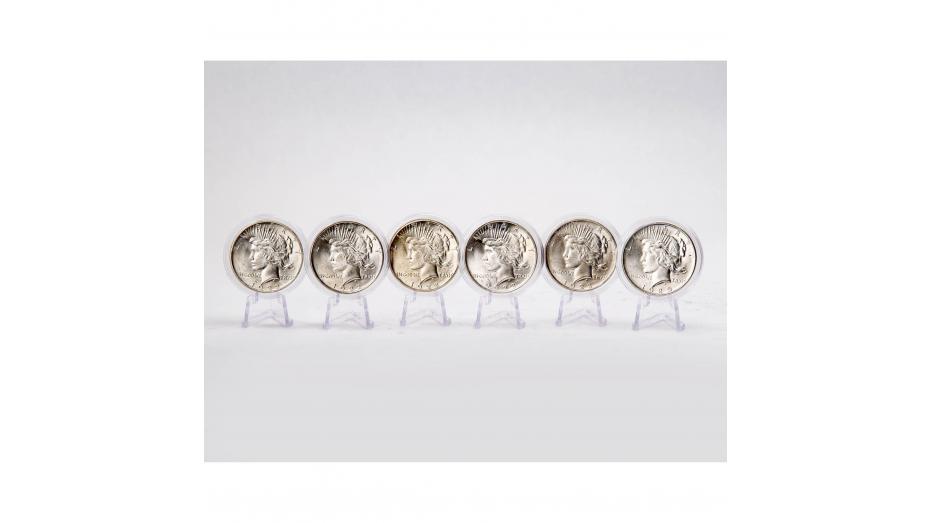 Set of 1-6 Perfect Peace Dollar Collection BU