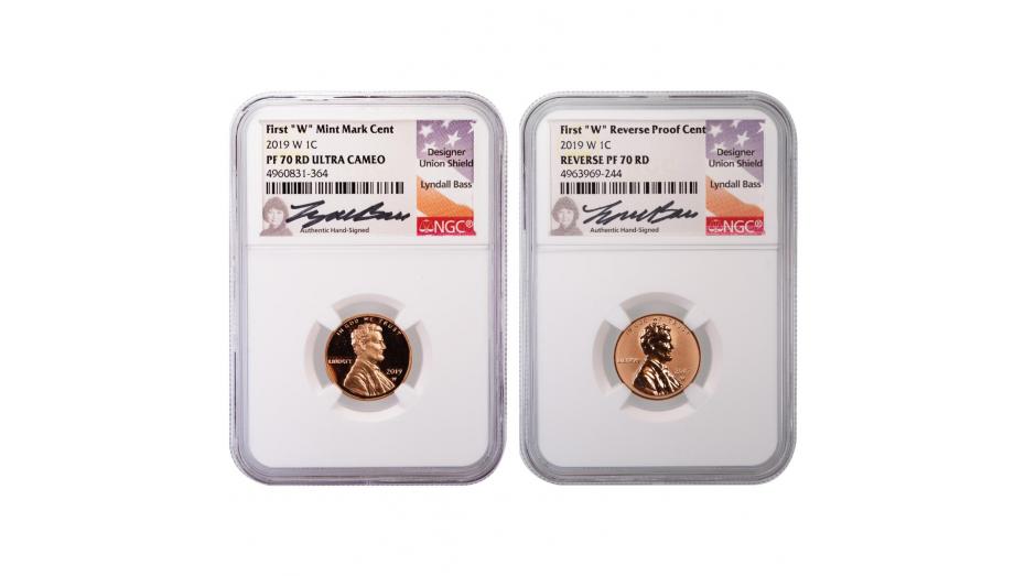 Set of 2: 2019-W Lincoln Cents PF70