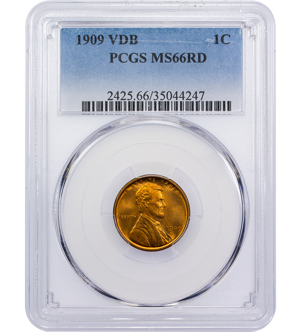 1909-S VDB Lincoln Cent PCGS MS66RD