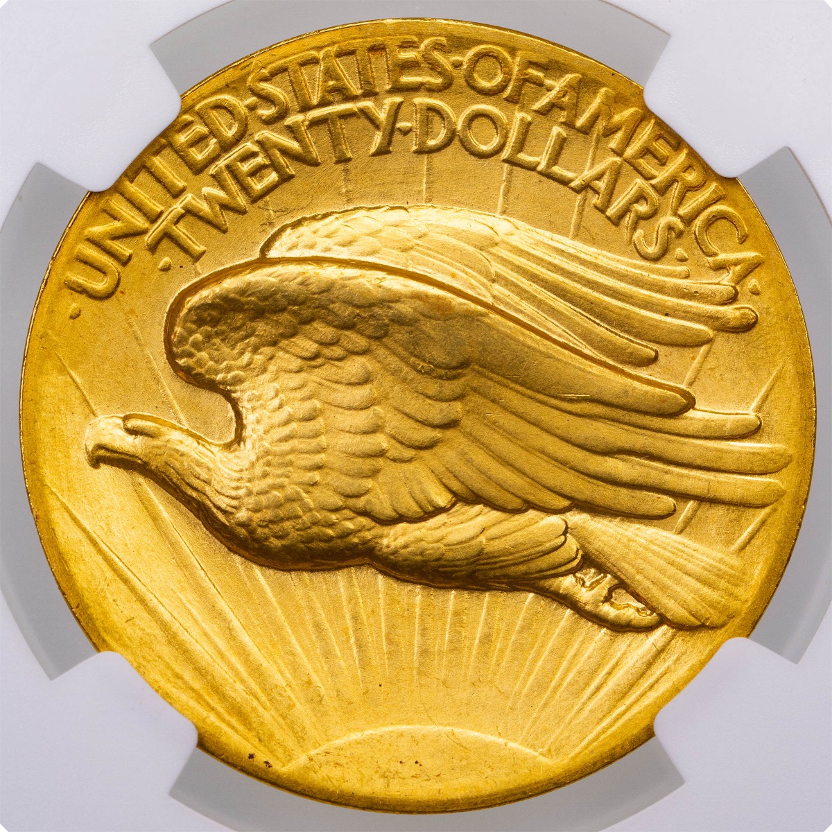 1907 High Relief Wire Rim St. Gaudens Gold Double Eagle MS65