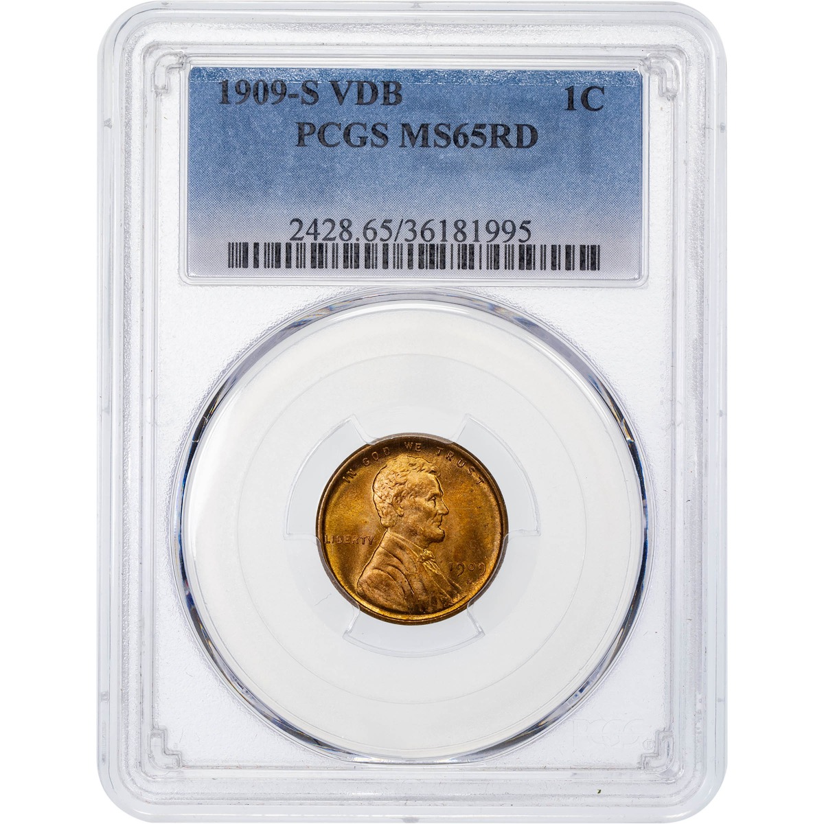 1909-S VDB Lincoln Cent MS65 RD
