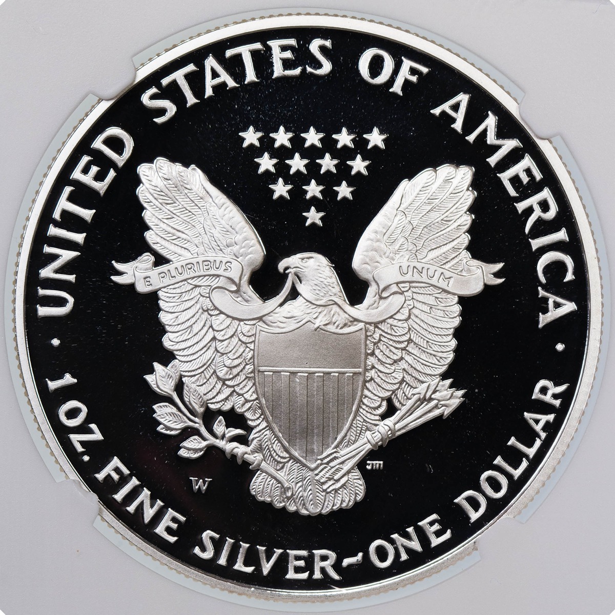 1995-W American Silver Eagle PF70 Mercanti-Reagan Label
