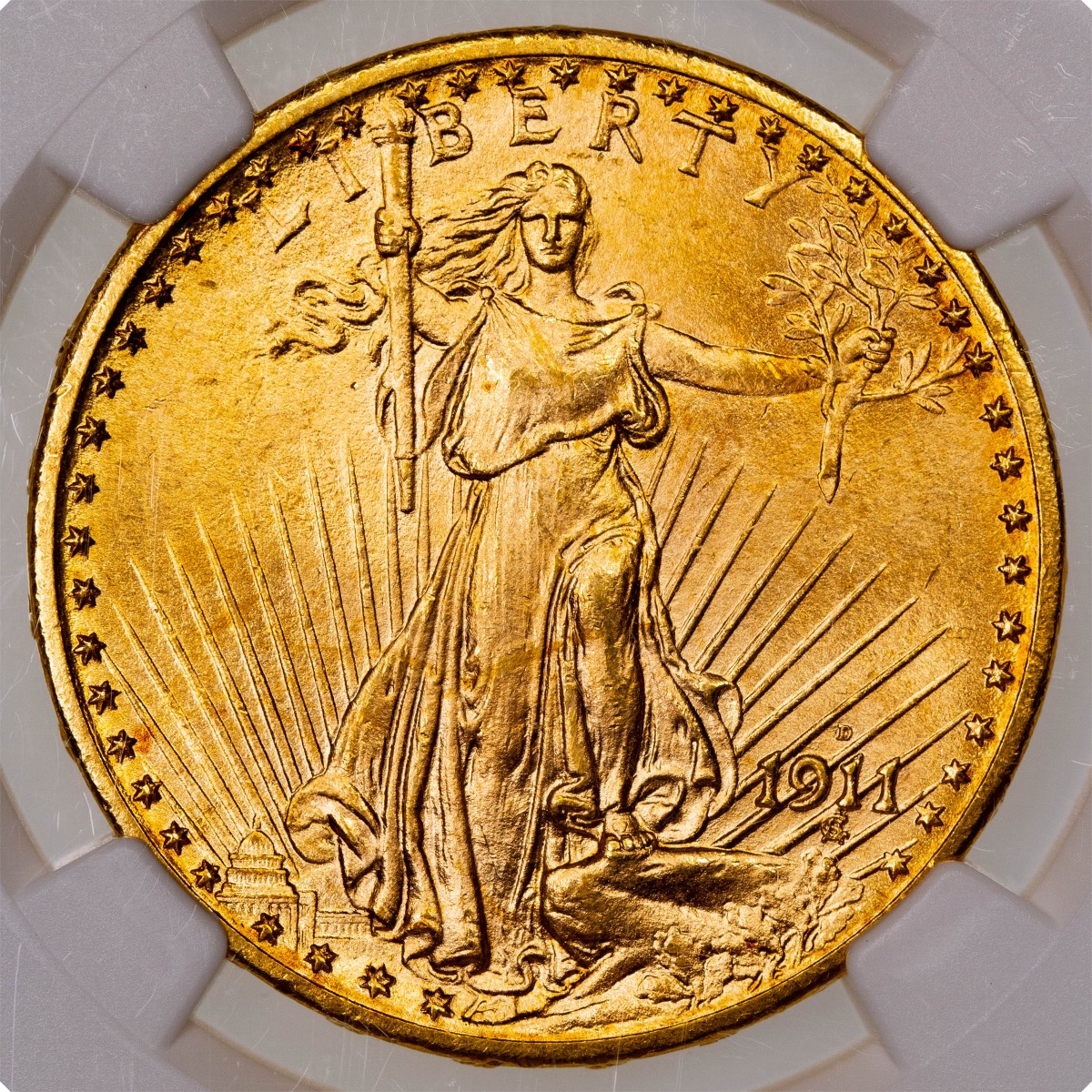 1911-D Saint Gaudens Gold Double Eagle NGC MS67