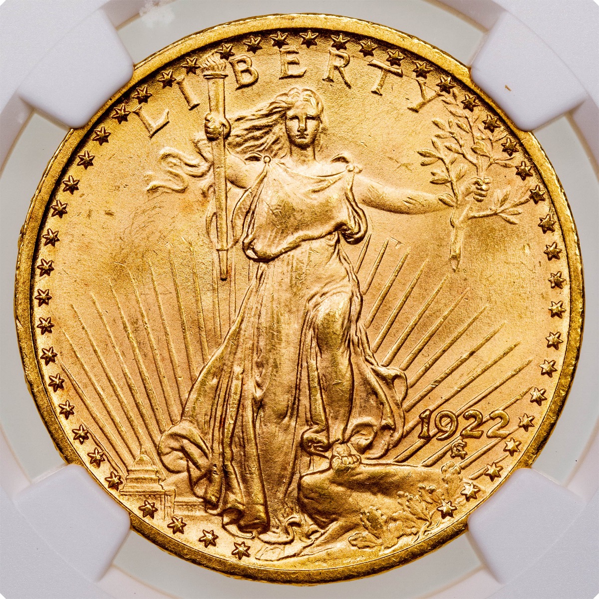 1922-P Saint Gaudens Gold Double Eagle MS66