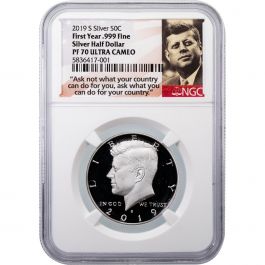 2019 S S Kennedy Half Dollar 99.9% Silver & Clad Proof ^ PDSS Pre-sale Up Now 2 