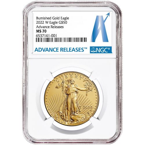 2022-W Burnished American Gold Eagle NGC MS70 Advanced Release