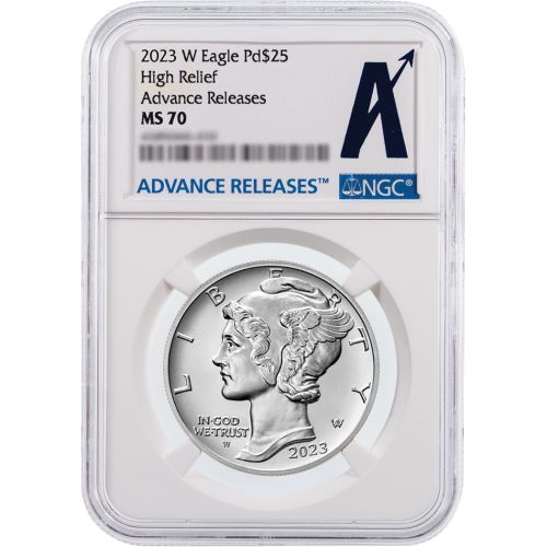 $25 2023-W Burnished High Relief Palladium Eagle NGC MS70 Advance Releases