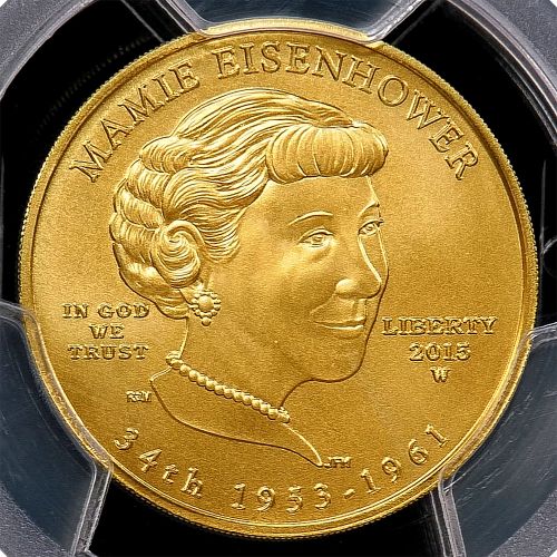 2015-W First Spouse Gold Coin Mamie Eisenhower MS70     