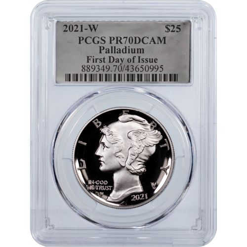 $25 2021-W High Relief Palladium Eagle NGC/PCGS PR70DCAM First Day Of Issue