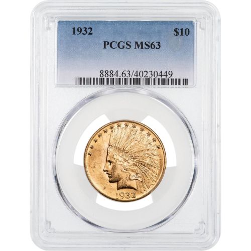 1932-P Indian Head $10 Gold Eagle NGC/PCGS MS63