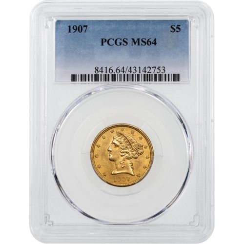 1907-P Liberty Head Gold Half Eagle NGC/PCGS MS64