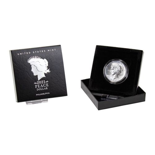 $1 2021-P Peace Dollar Brilliant Uncirculated in Original Government Packaging