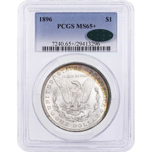 1896-P Morgan Dollar PCGS MS65+CAC Toned 7240.65+/29413296