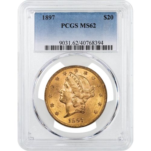 1897-P Liberty Head $20 Gold Double Eagle MS62