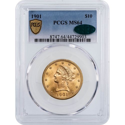 1901-P Liberty Head $10 Gold Eagle NGC/PCGS MS64 CAC