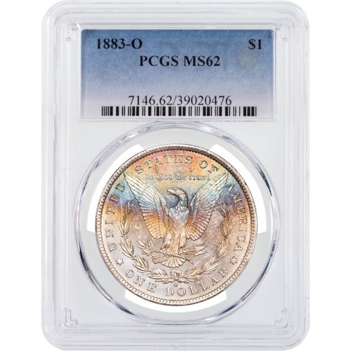 $1 1883-O Morgan Dollar PCGS MS62 Toned 7146.62/39020476