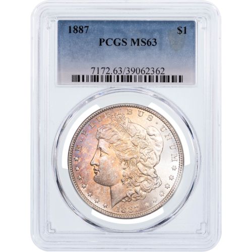 $1 1887-P Morgan Dollar PCGS MS63 Toned 7172.63/39062362