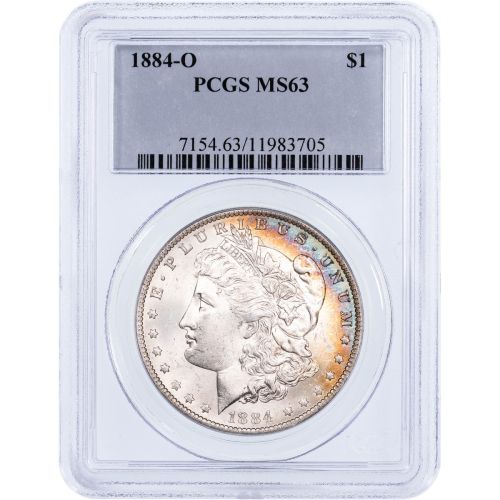 $1 1884-O Morgan Dollar PCGS MS63 Toned 7154.63/11983705