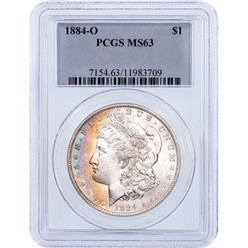 $1 1884-O Morgan Dollar PCGS MS63 Toned 7154.63/11983709