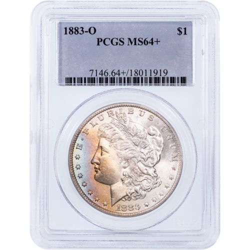 $1 1883-O Morgan Dollar PCGS MS64+ Toned 7146.64+/18011919