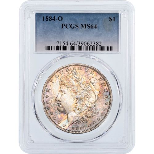 $1 1884-O Morgan Dollar PCGS MS64 Toned 7154.64/39062382