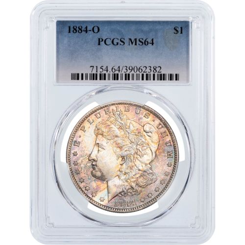 $1 1884-O Morgan Dollar PCGS MS64 Toned 7154.64/39062382