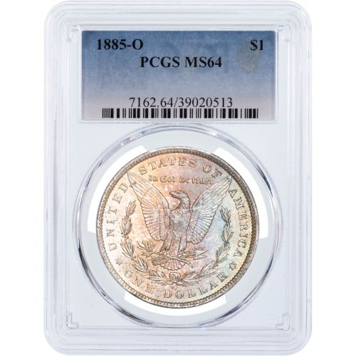 $1 1885-O Morgan Dollar PCGS MS64 Toned 7162.64/39020513