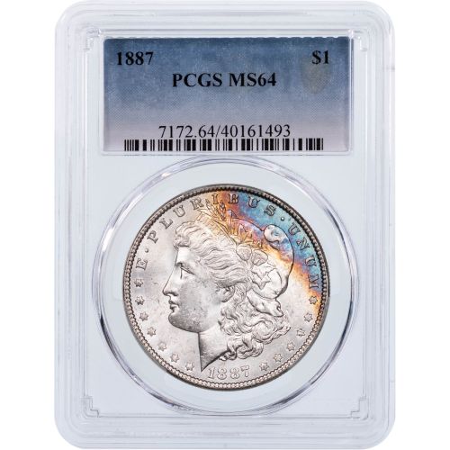$1 1887-P Morgan Dollar PCGS MS64 Toned 7172.64/40161493