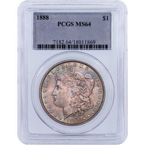 $1 1888-P Morgan Dollar PCGS MS64 Toned 7182.64/18011869